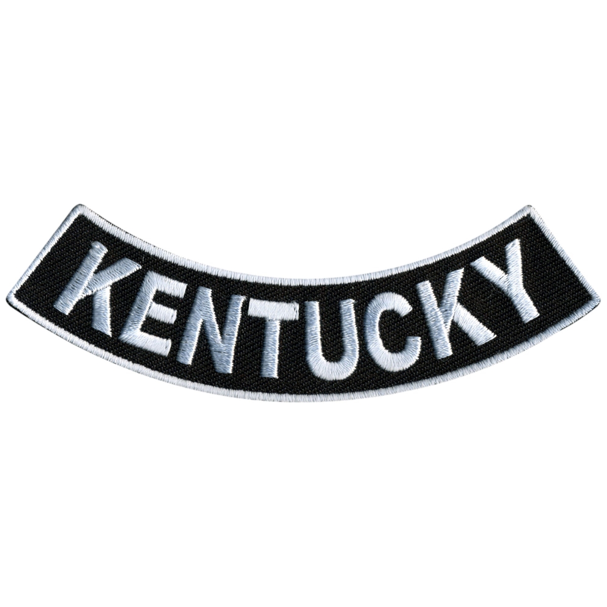 PPM5034 4 x 1 in. Kentucky Bottom Rocker Patch - Black & White