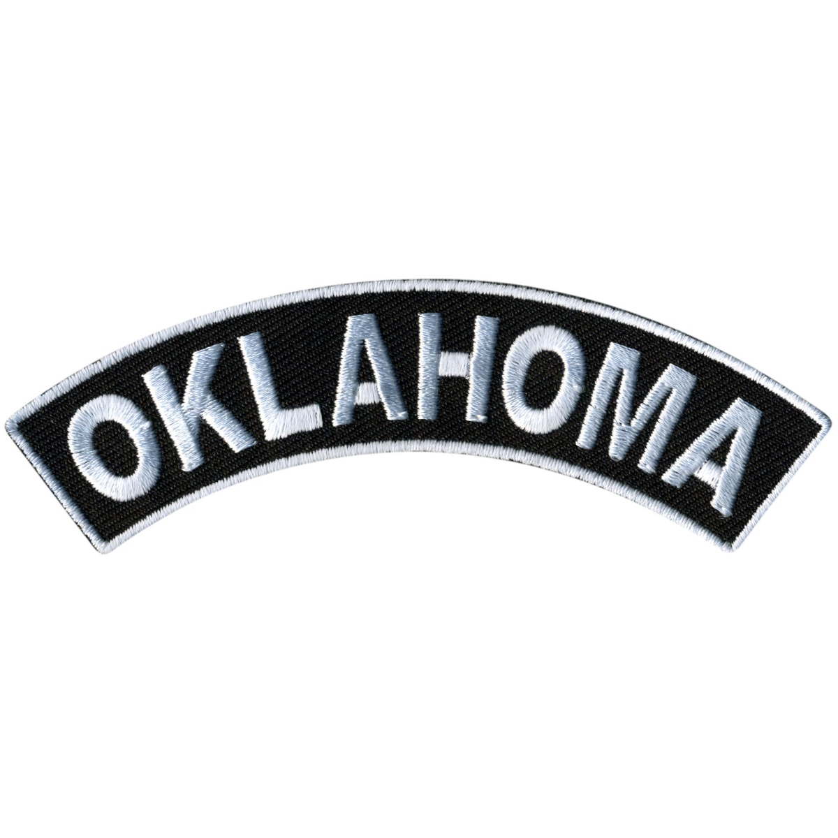 PPM4072 4 x 1 in. Oklahoma Top Rocker Patch - Black & White