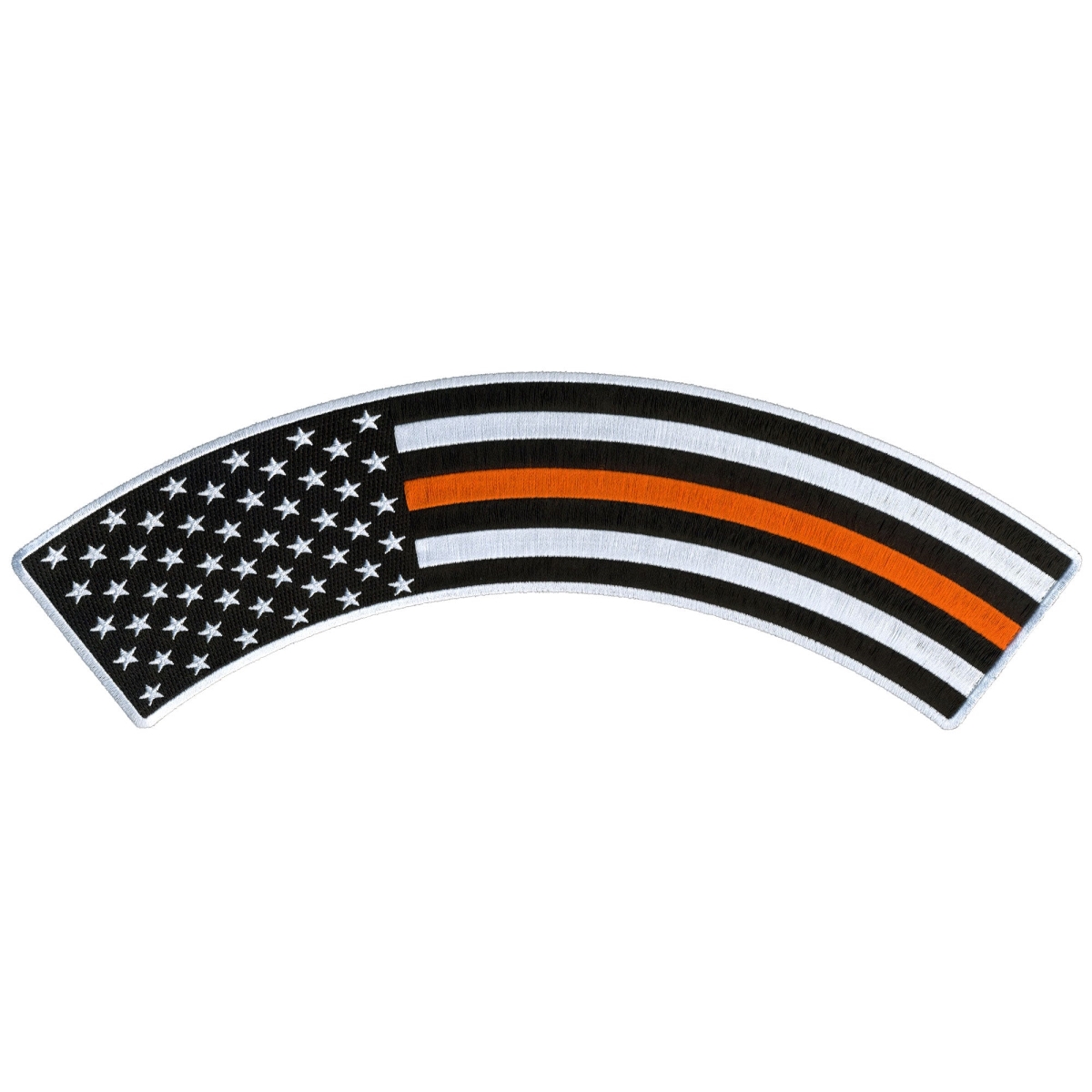 PPM4161 12 x 3 in. Thin Orange Line Top Rocker Patch - Multi Color