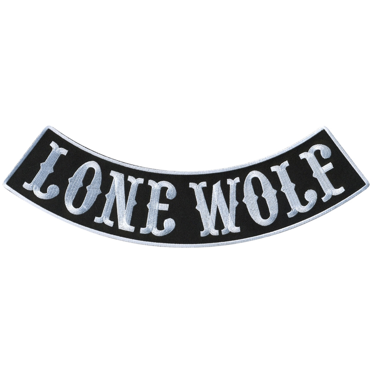 PPM5143 12 x 3 in. Lone Wolf Bottom Rocker Patch - Multi Color