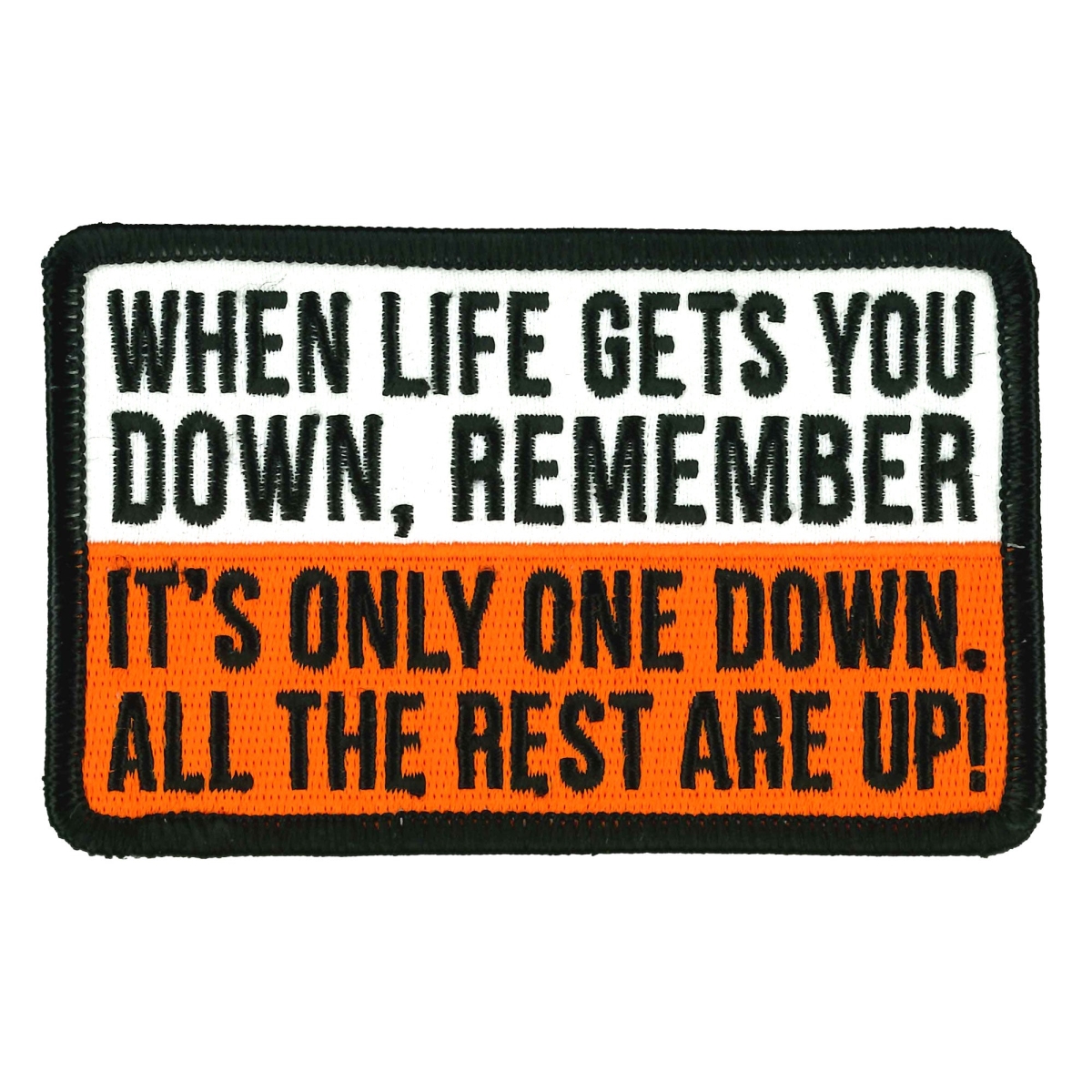 PPW1064 4 x 3 in. One Down Rest Up Patch - Multi Color