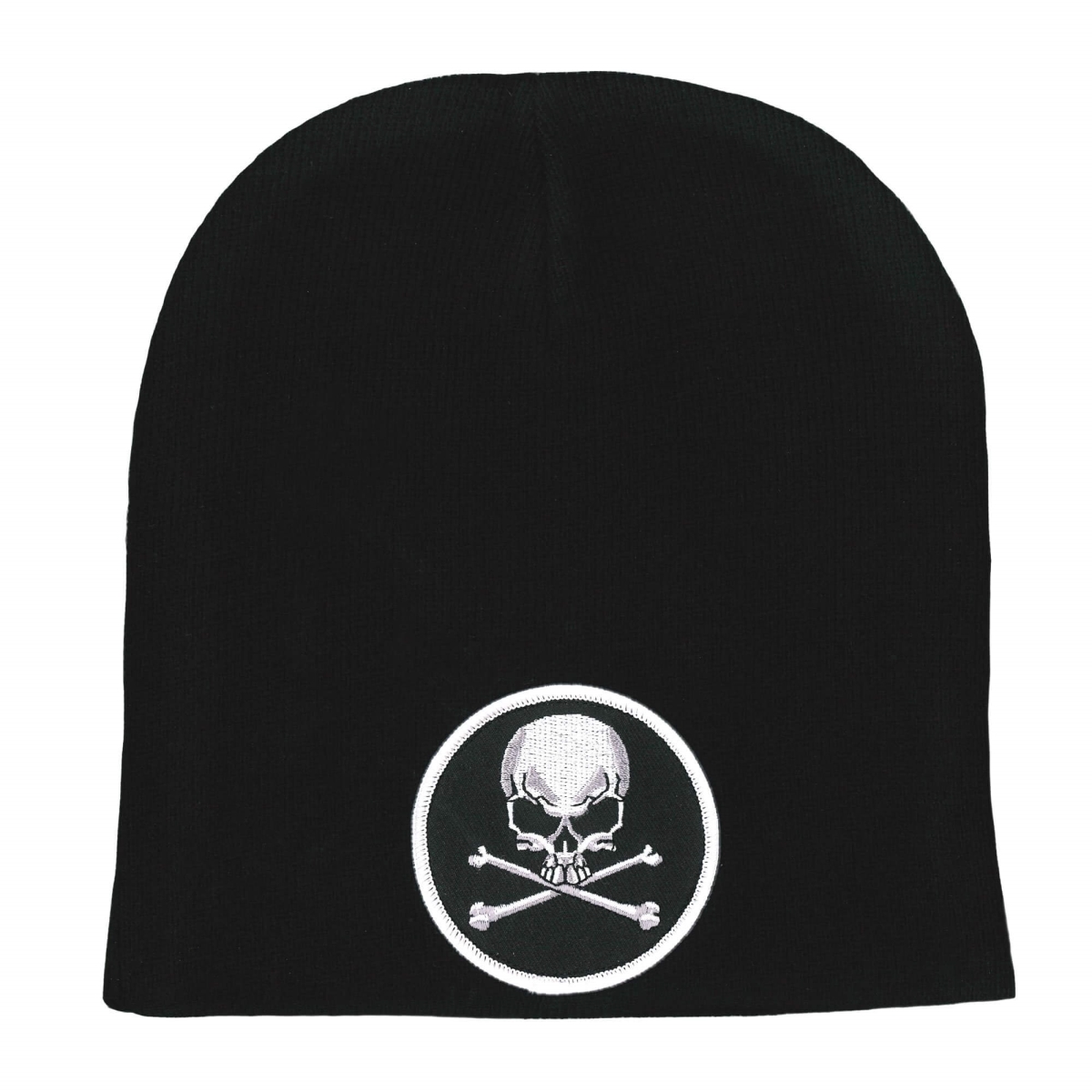 KHB5009 Skull & Crossbones Knit Hat - Black - One Size Fits Most