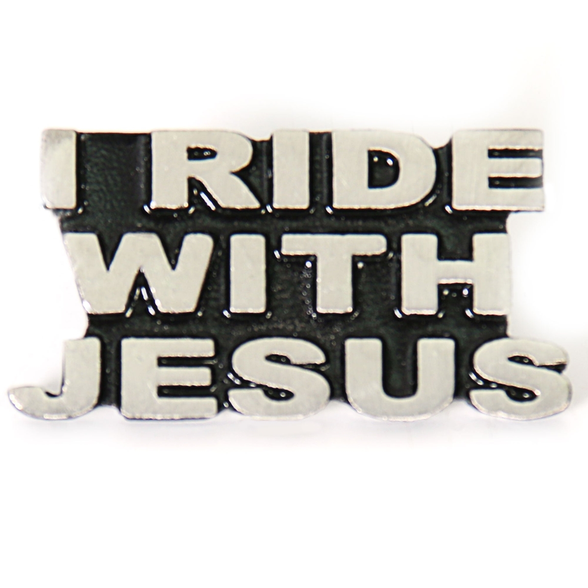 pna1076 I Ride with Jesus Pin - Pewter