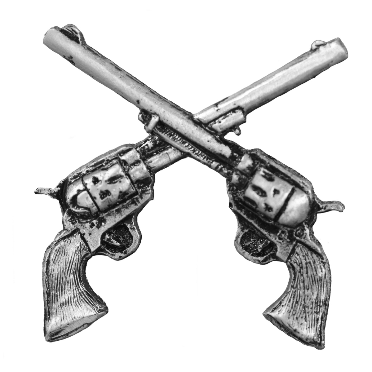 pna1289 Crossed Guns Pewter Pin