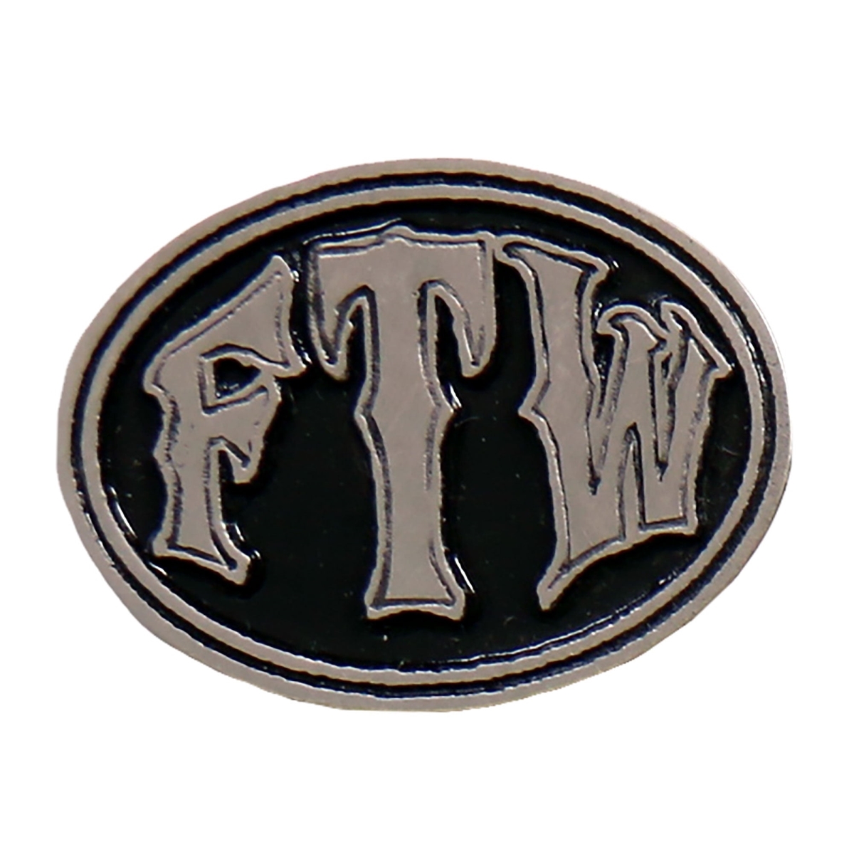 pna1297 FTW Oval Pin - Pewter