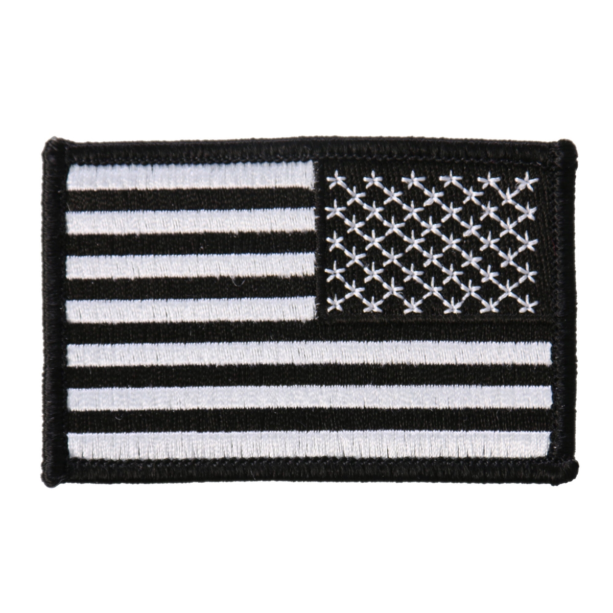 PPA9041 3 x 2 in. Right Arm Flag Patch - Black & White