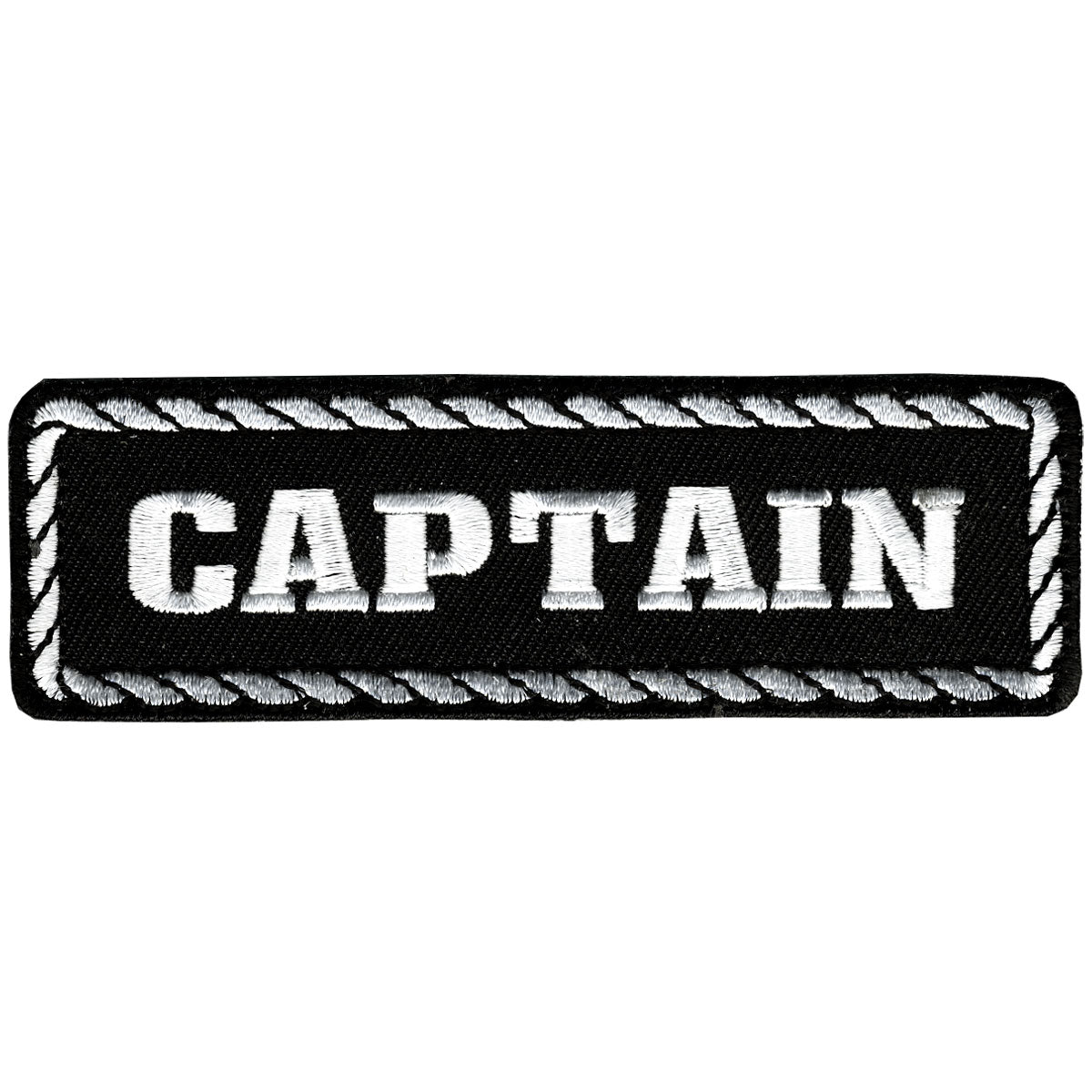 PPD1010 4 x 1 in. Captain Patch - Black & White