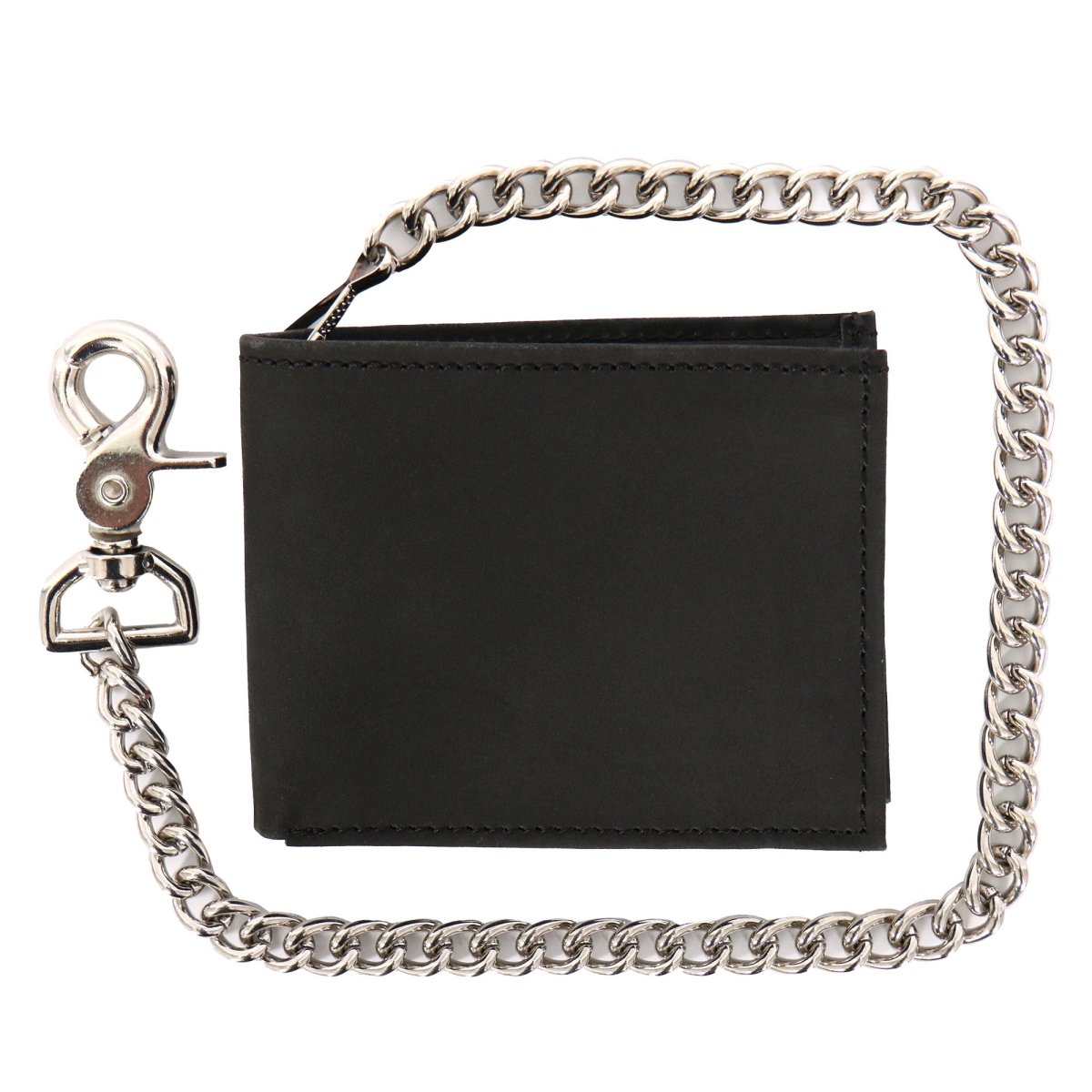 WLC3107 4.5 in. Bi-Fold Wallet with Chain Naked - Black