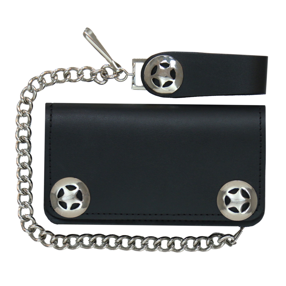 WLA2017 6 in. Western Star Bi-Fold Wallet - Black