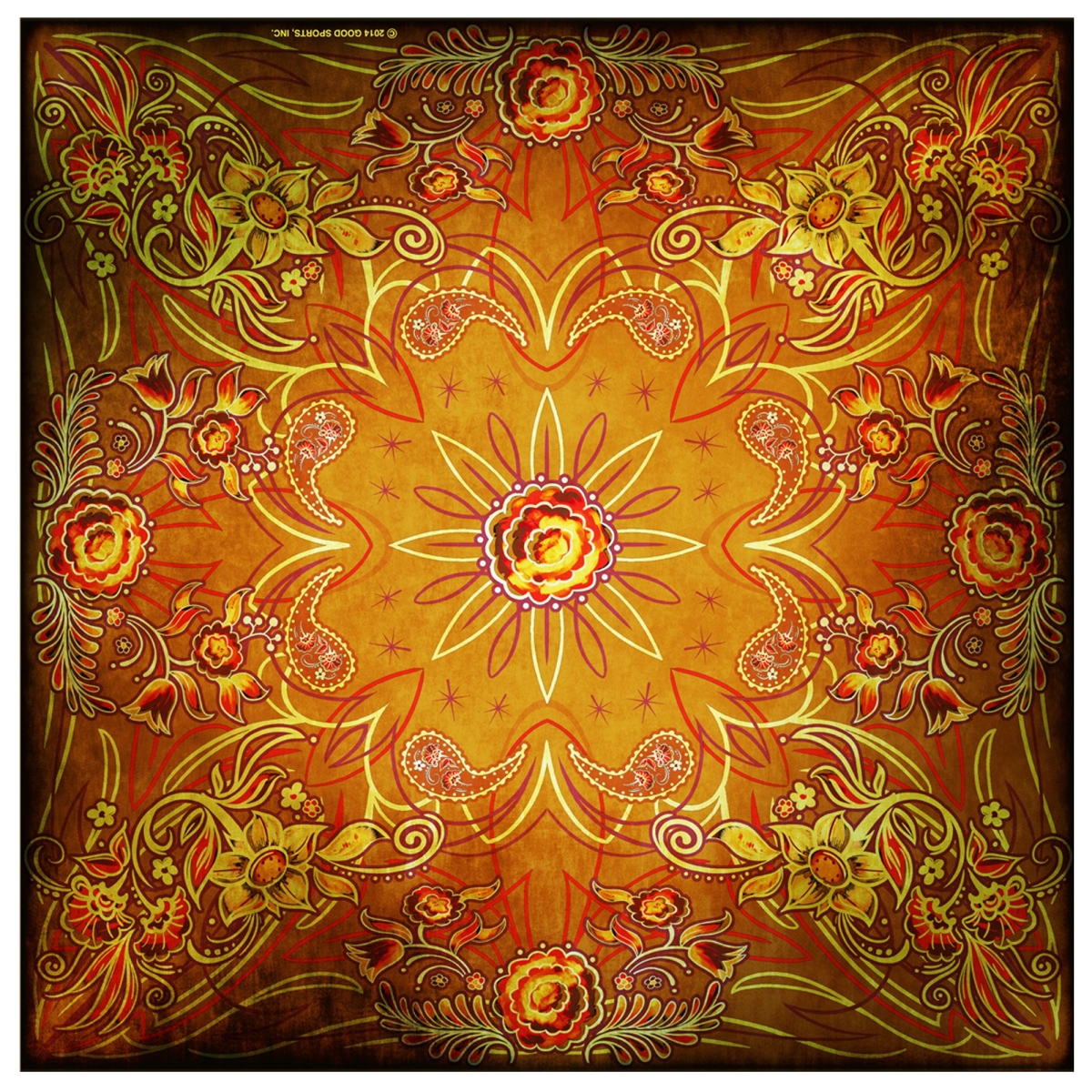 BAB1073 21 x 21 in. Pinstripe Flowers Bandana