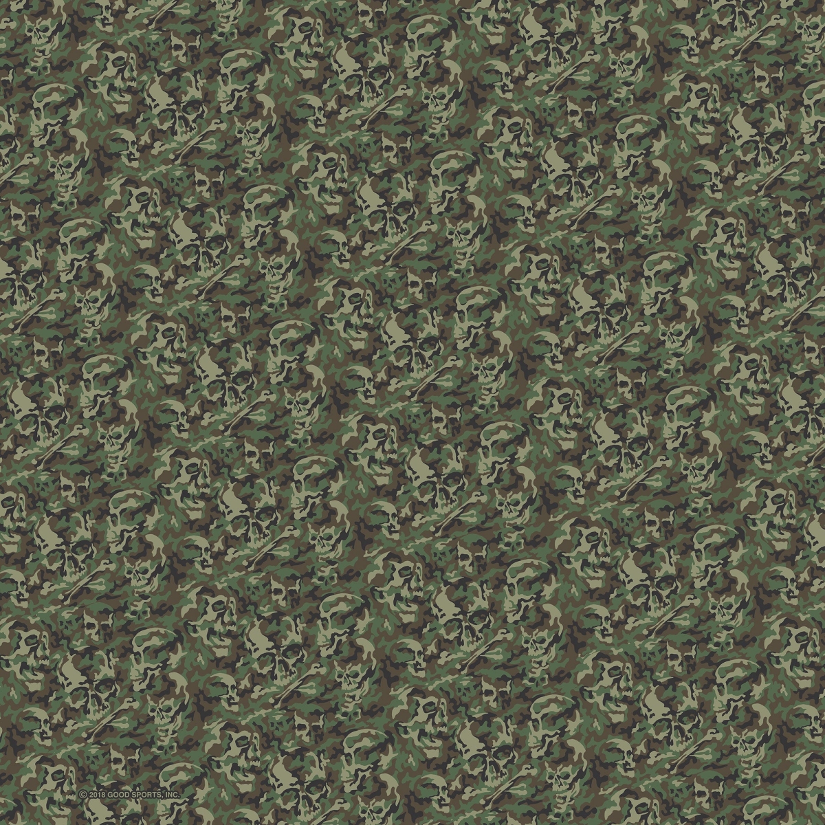 BAB1086 21 x 21 in. Sublimated Forest Skull Bandana - Camo