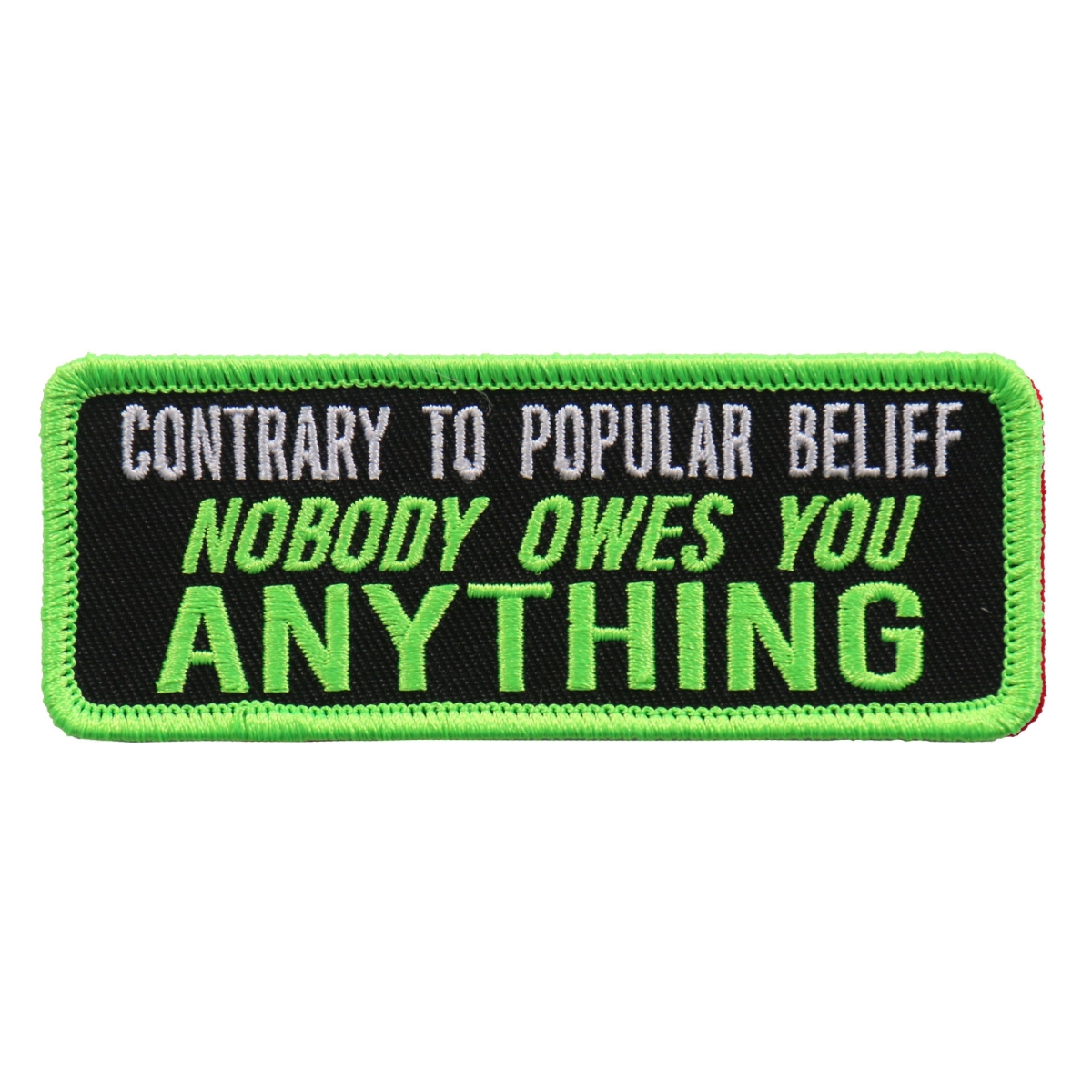 PPL9612 4 x 1 in. Contrary to Popular Belief Patch - Multi Color