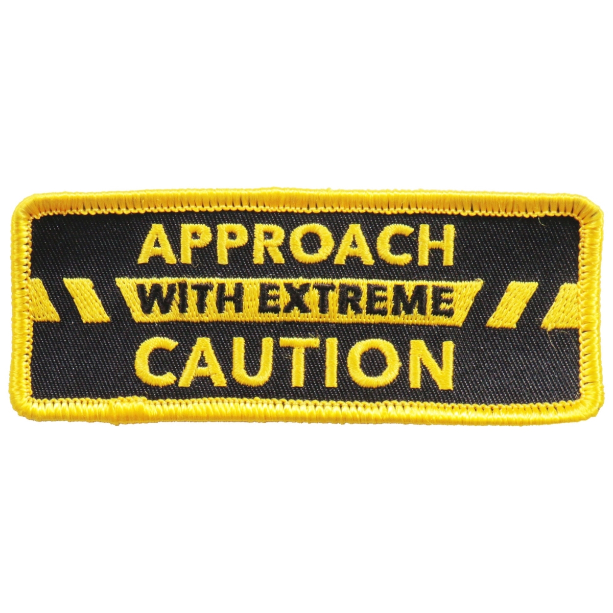 PPL9759 4 x 2 in. Approach with Extreme Caution Patch - Multi Color