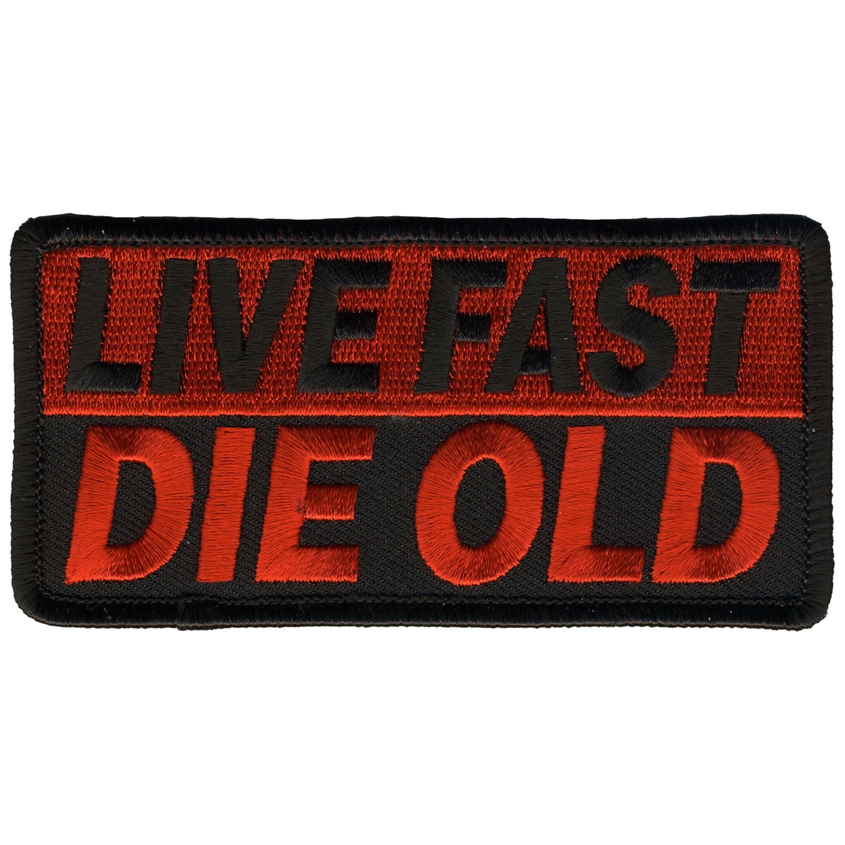 PPL9776 4 x 2 in. Live Fast Die Old Patch - Multi Color