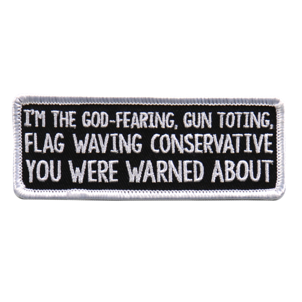 PPL9611 4 x 1 in. God Fearing, Gun Toting Patch - Multi Color