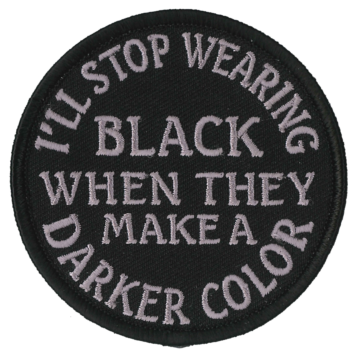 PPL9821 3 x 3 in. lll Stop Wearing Black Patch - Multi Color