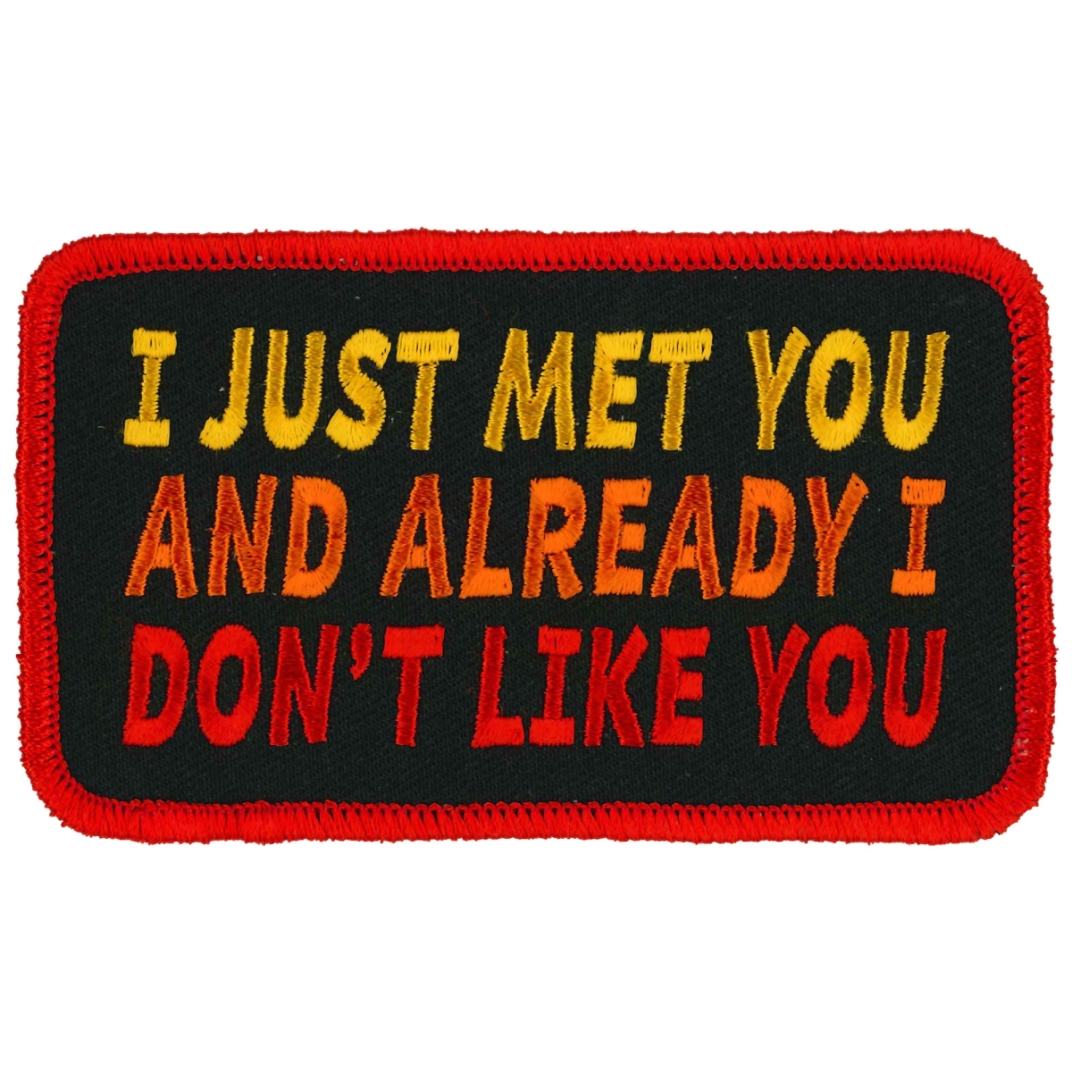 PPL9892 4 x 3 in. Just Met You Patch - Multi Color
