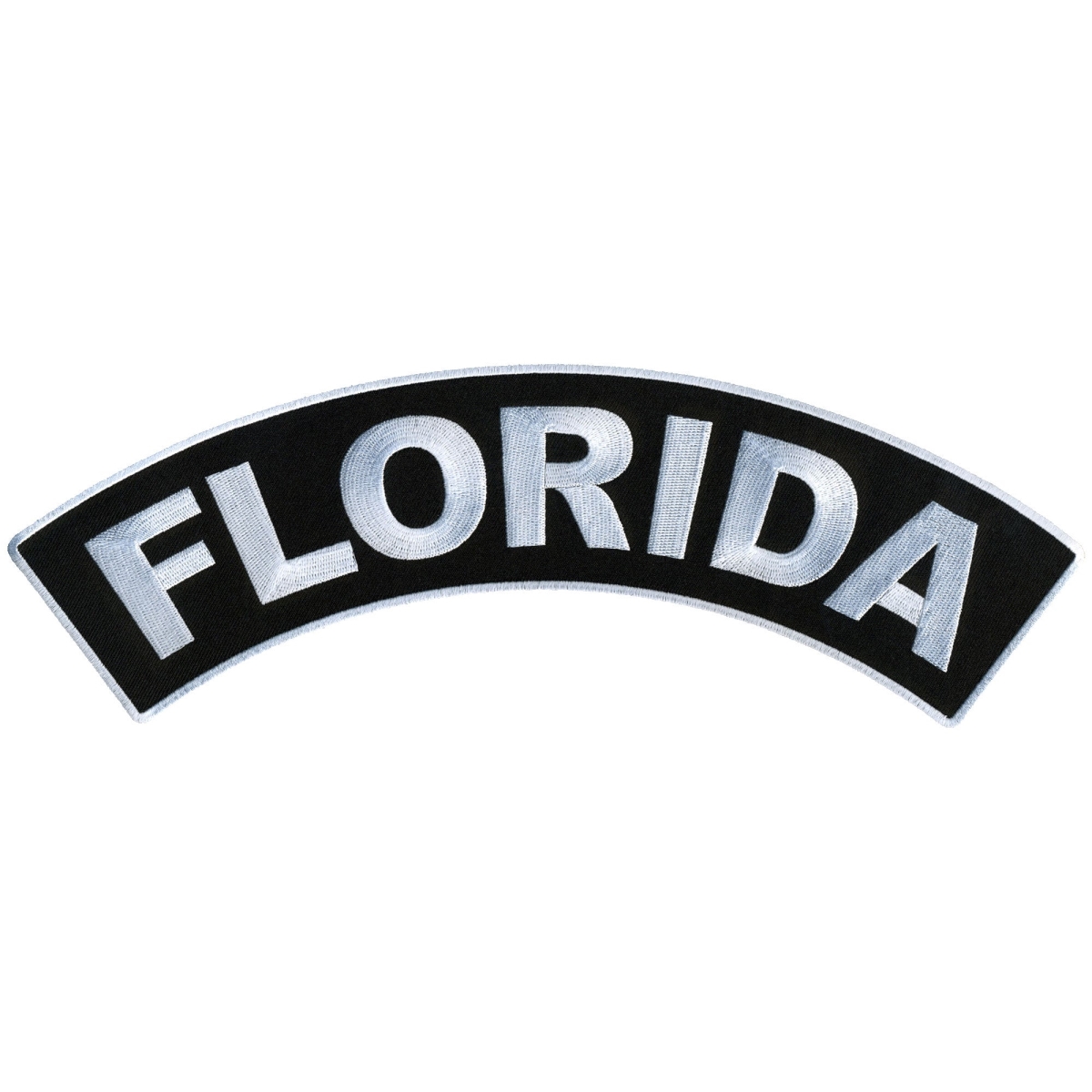 PPM4017 12 x 3 in. Florida Top Rocker Patch - Black & White