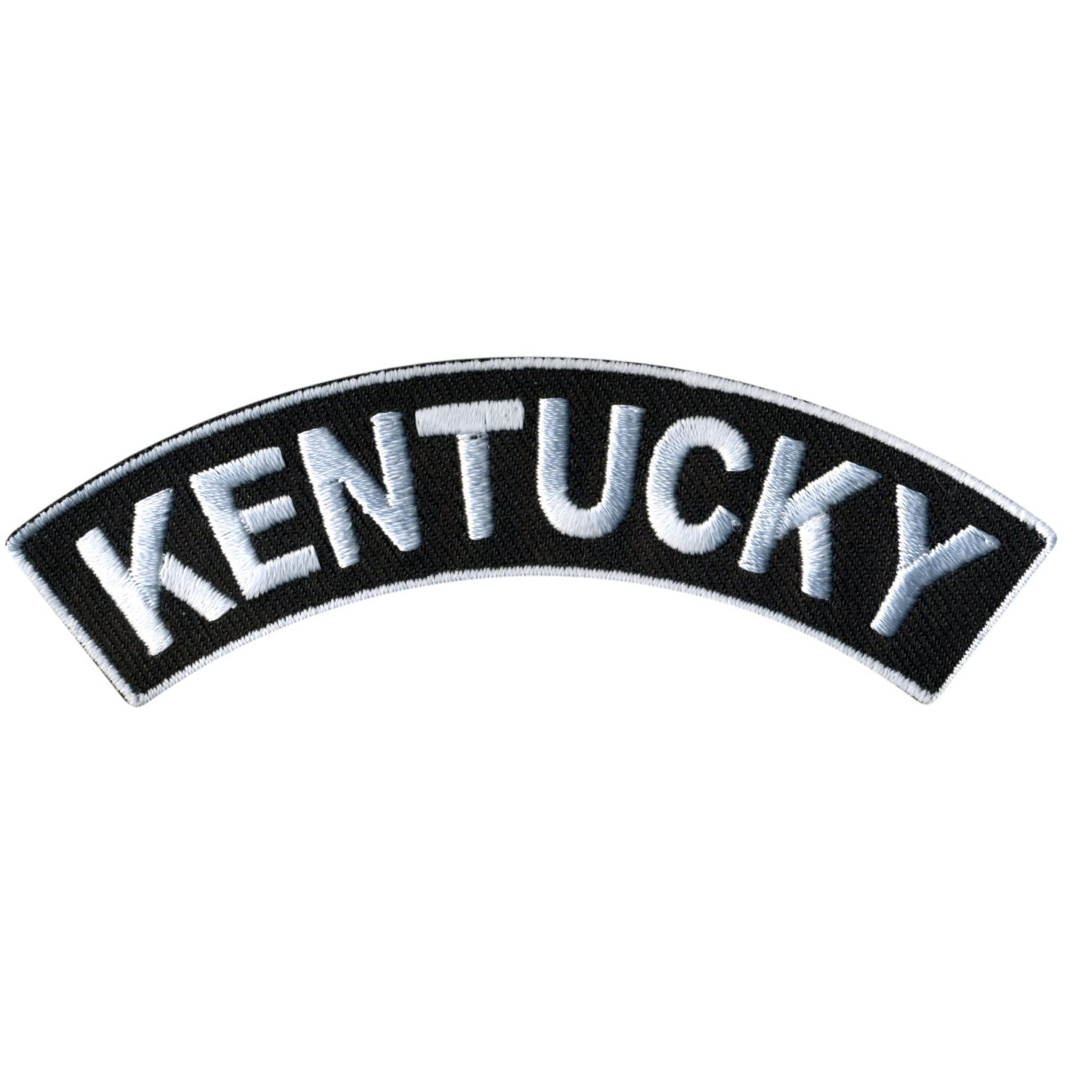 PPM4034 4 x 1 in. Kentucky Top Rocker Patch - Black & White