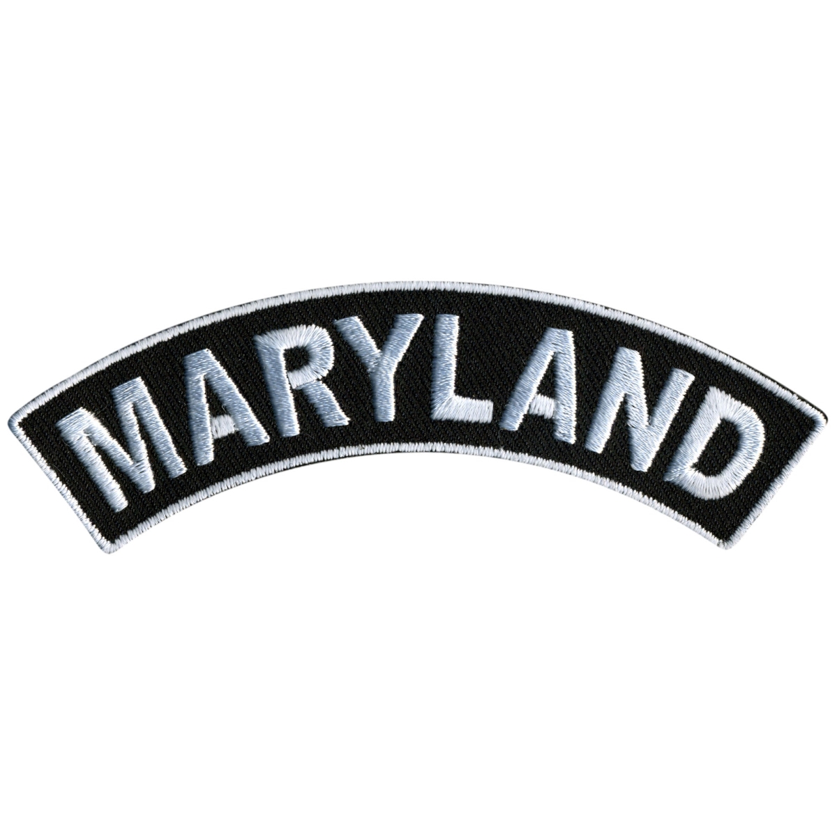 PPM4040 4 x 1 in. Maryland Top Rocker Patch - Black & White