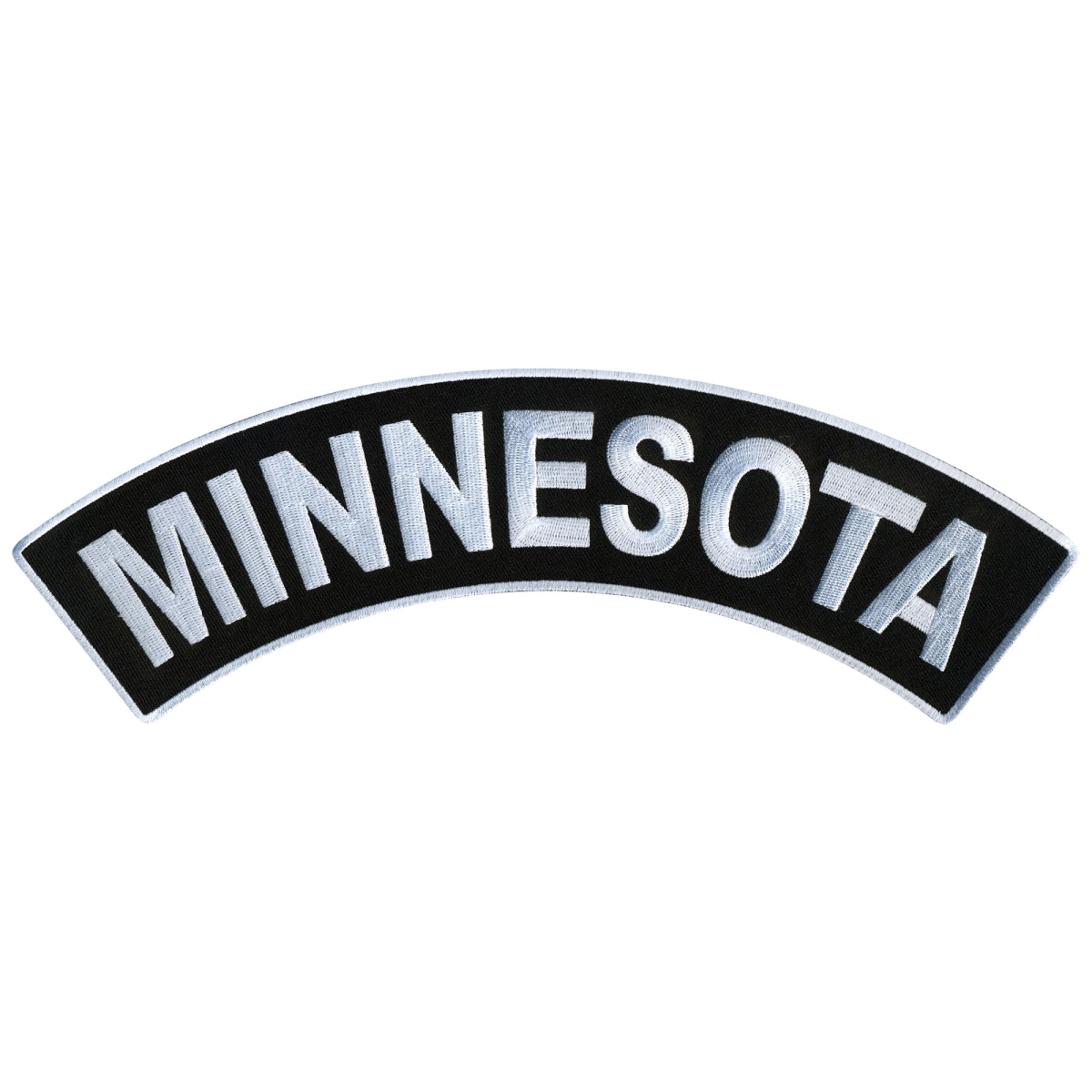 PPM4045 12 x 3 in. Minnesota Top Rocker Patch - Black & White