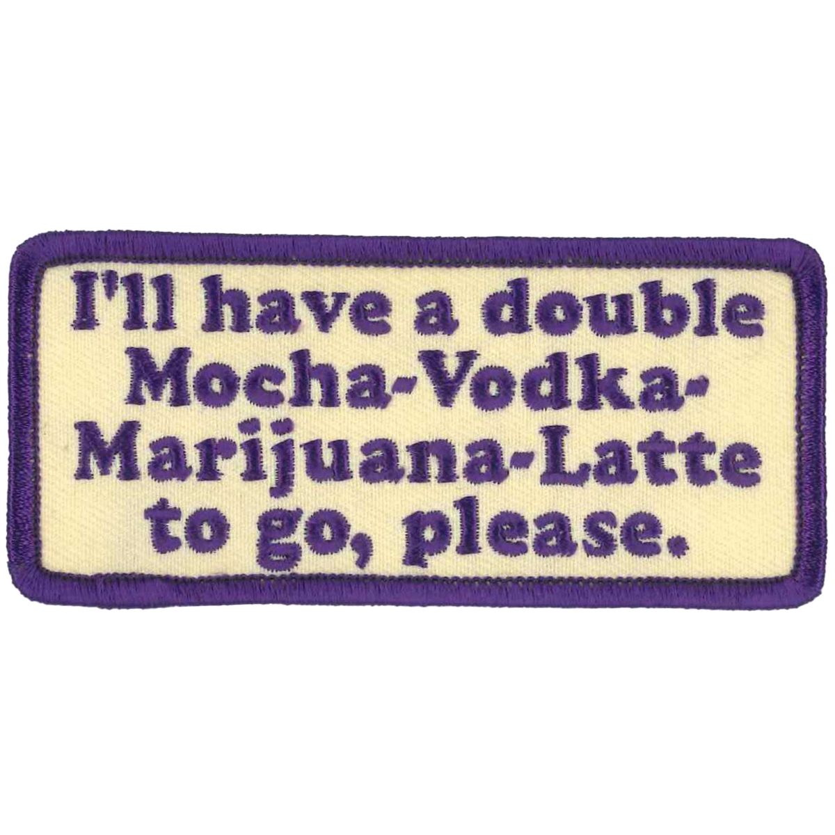 PPW1056 4 x 2 in. Mocha Vodka Patch - Multi Color