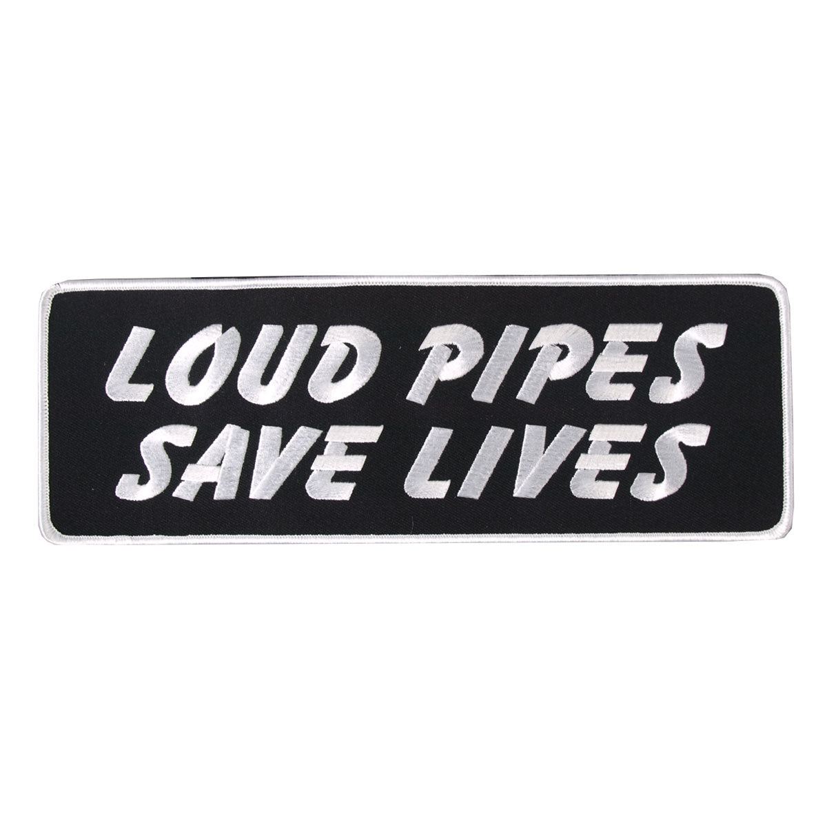PPR1007 10 x 4 in. Loud Pipes Lower Back Patch - Black & White