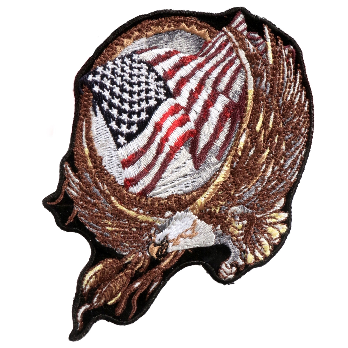 PPA9493 4 x 4 in. Hoop Eagle Patch - Multi Color