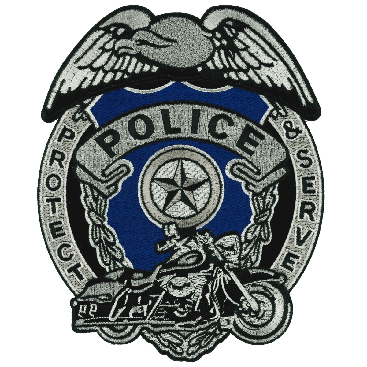 PPA3117 8 x 10 in. Hot Leather Police decal Patch - Multi Color