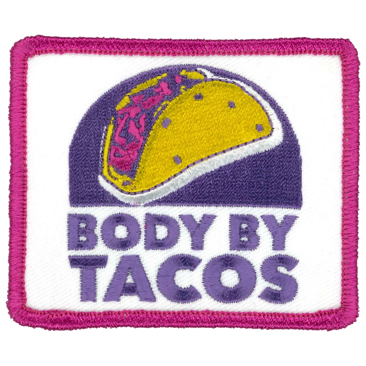 PPL9886 3 x 3 in. Body by Tacos Patch - Multi Color