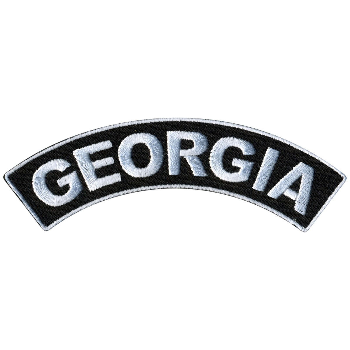 PPM4020 4 x 1 in. Georgia Top Rocker Patch - Black & White