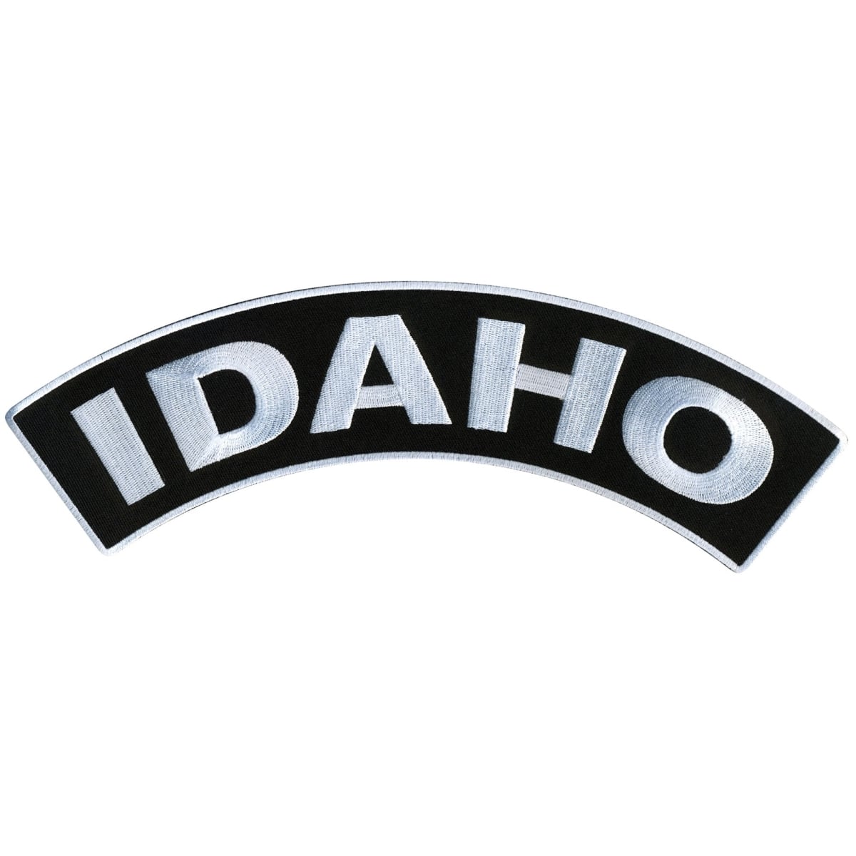 PPM4023 12 x 3 in. Idaho Top Rocker Patch - Black & White