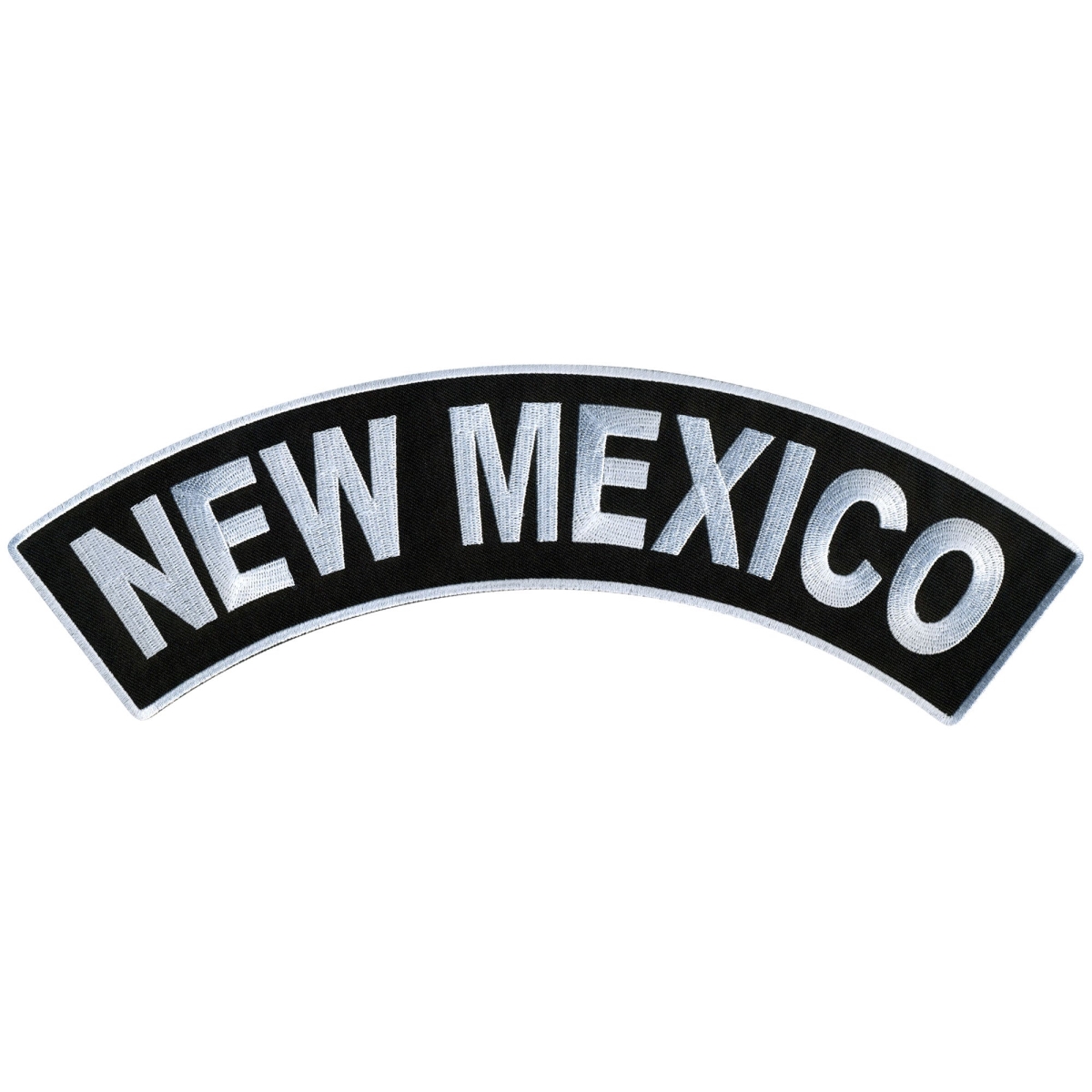 PPM4061 12 x 3 in.   Mexico Top Rocker Patch - Black & White