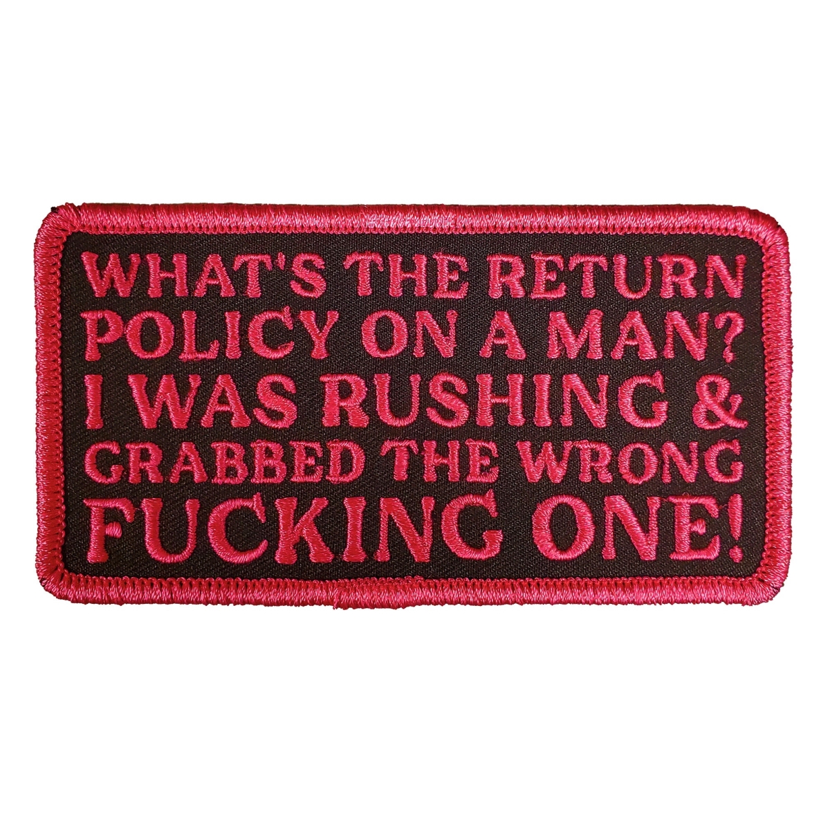 PPL9997 4 x 2 in. Whats the Return Policy Patch - Multi Color