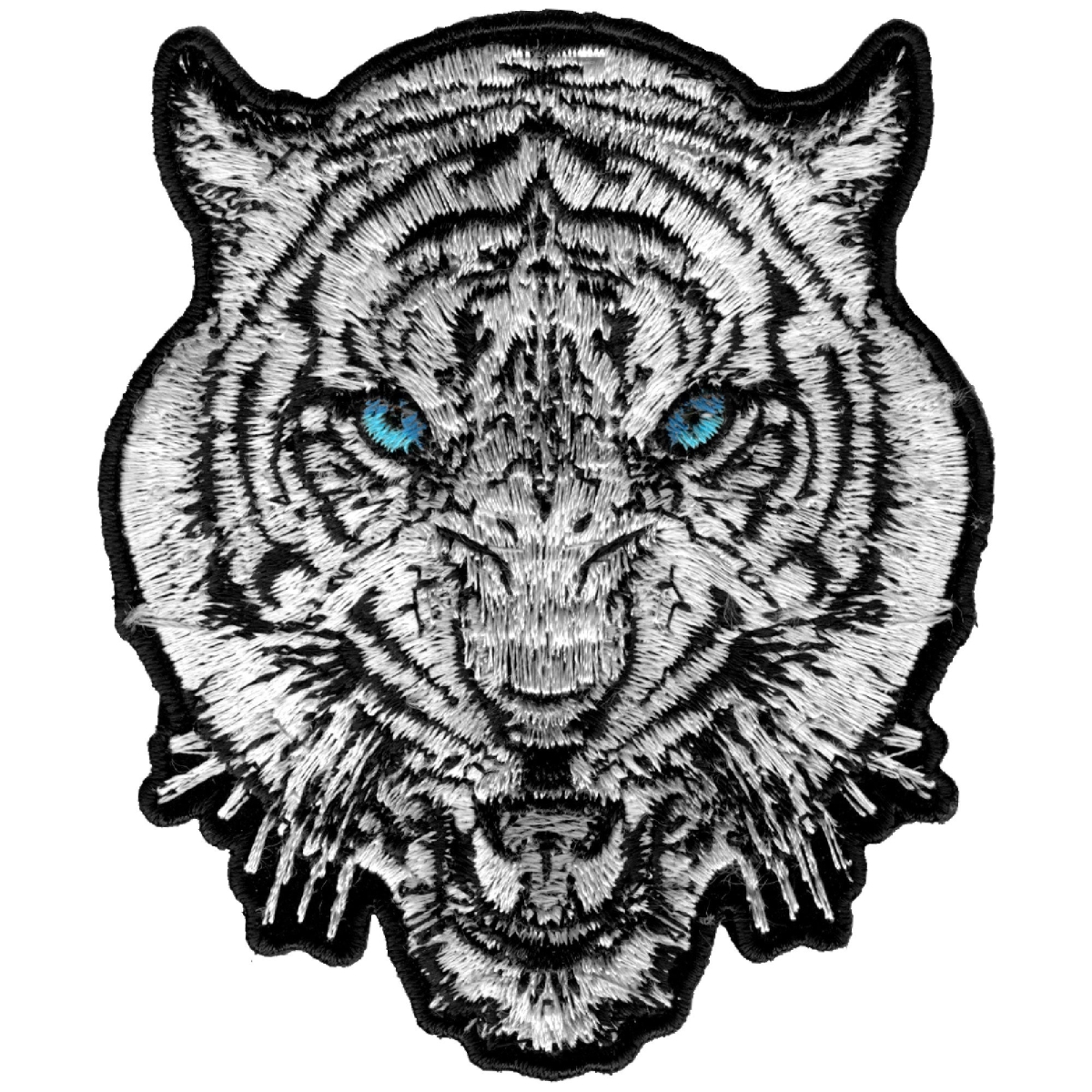 PPA6913 3 x 4 in. Tiger Patch - White