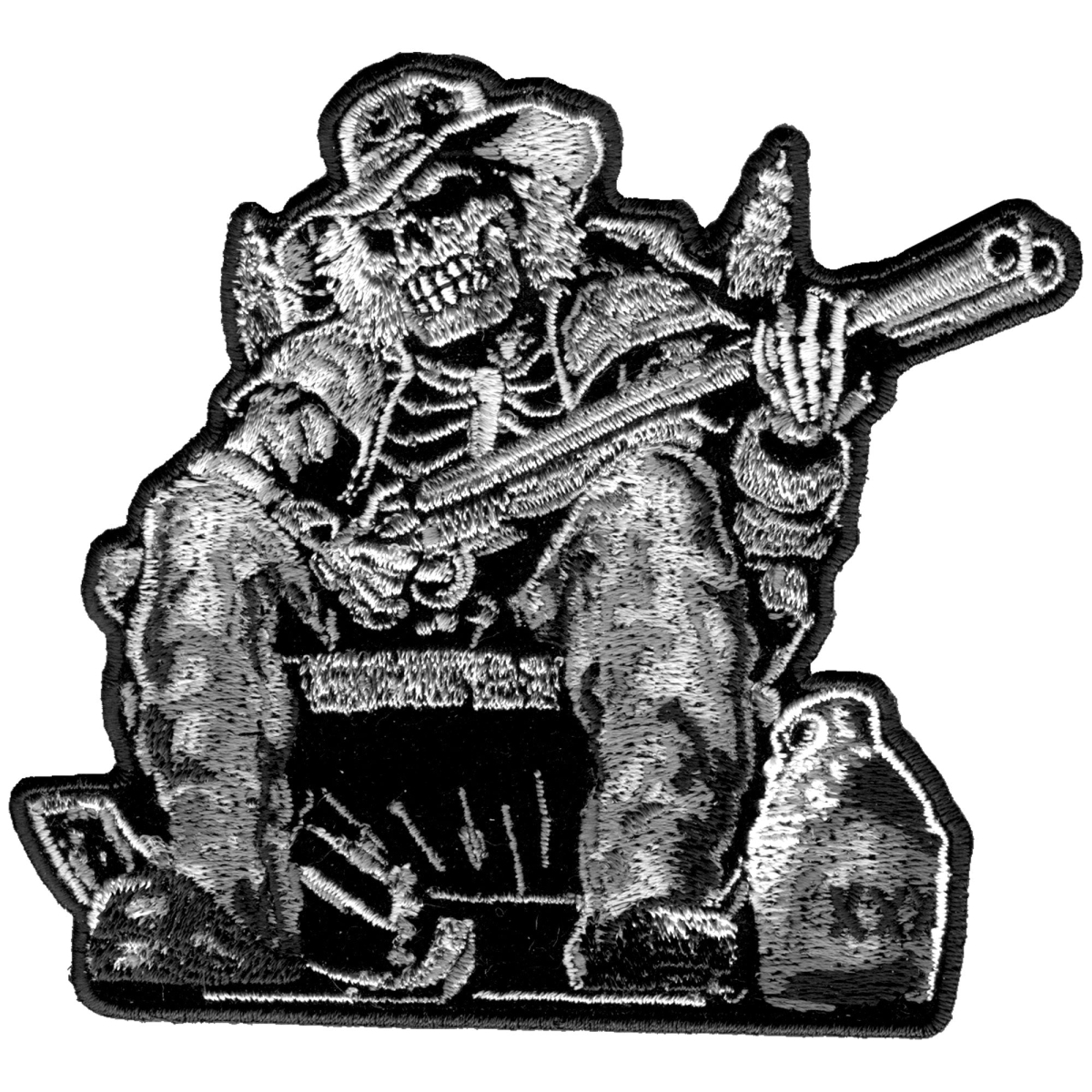 PPA8100 4 x 4 in. Moonshine Skeleton Patch - Multi Color