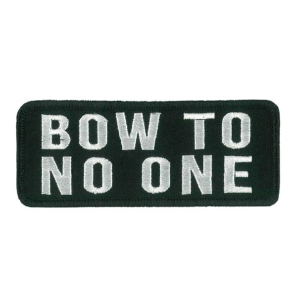 PPW1219 4 x 1.5 in. Bow to No One Embroidered Patch - Multi Color