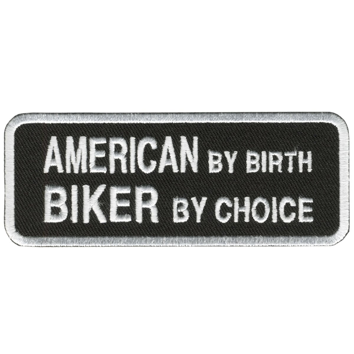 PPL9001 4 x 2 in. American Biker by Choice Patch - Black & White