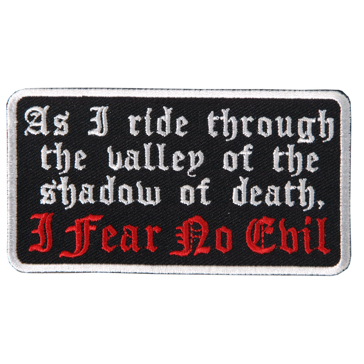 PPL9313 4 x 2 in. Fear No Evil Patch
