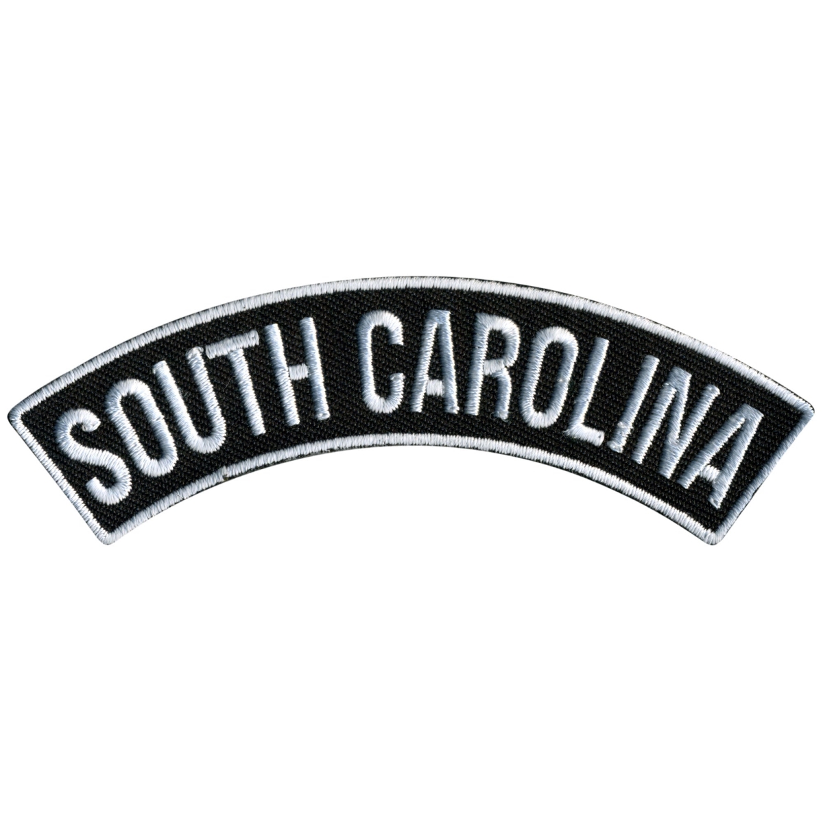 PPM4080 4 x 1 in. South Carolina Top Rocker Patch - Black & White