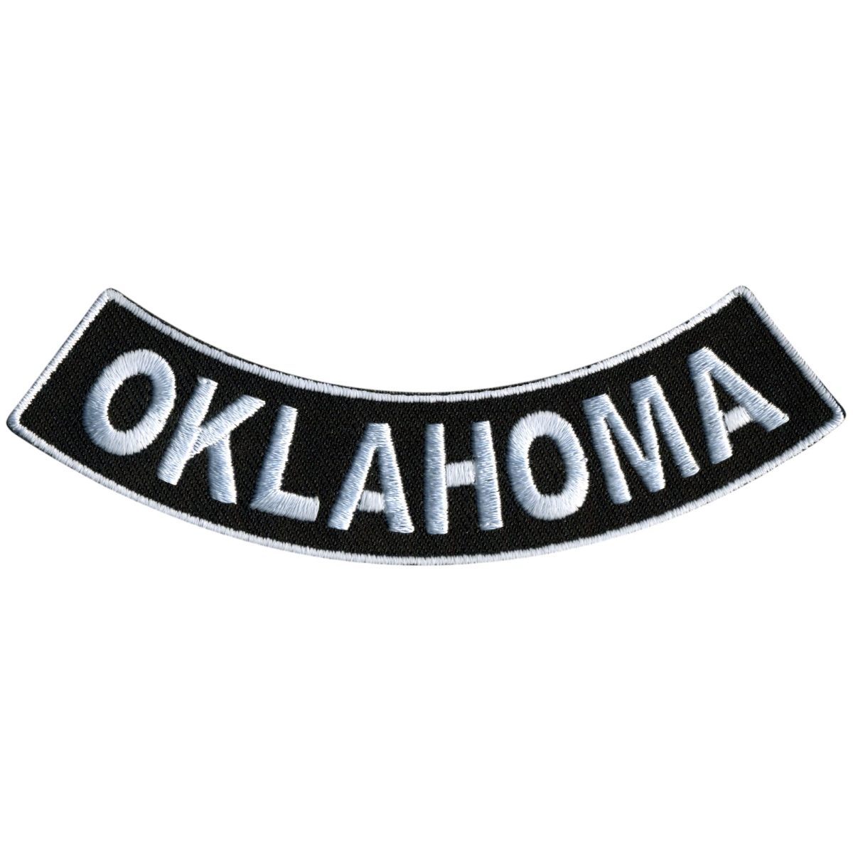 PPM5072 4 x 1 in. Oklahoma Bottom Rocker Patch - Black & White