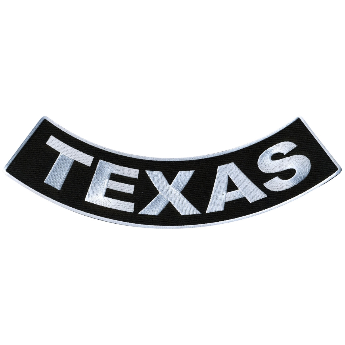 PPM5085 12 x 3 in. Texas Bottom Rocker Patch - Black & White