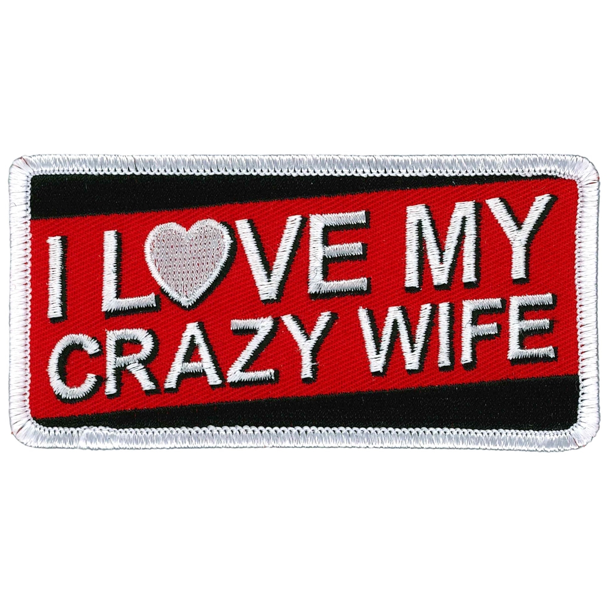 PPL9920 4 x 2 in. I Love My Crazy Wife Patch - Multi Color
