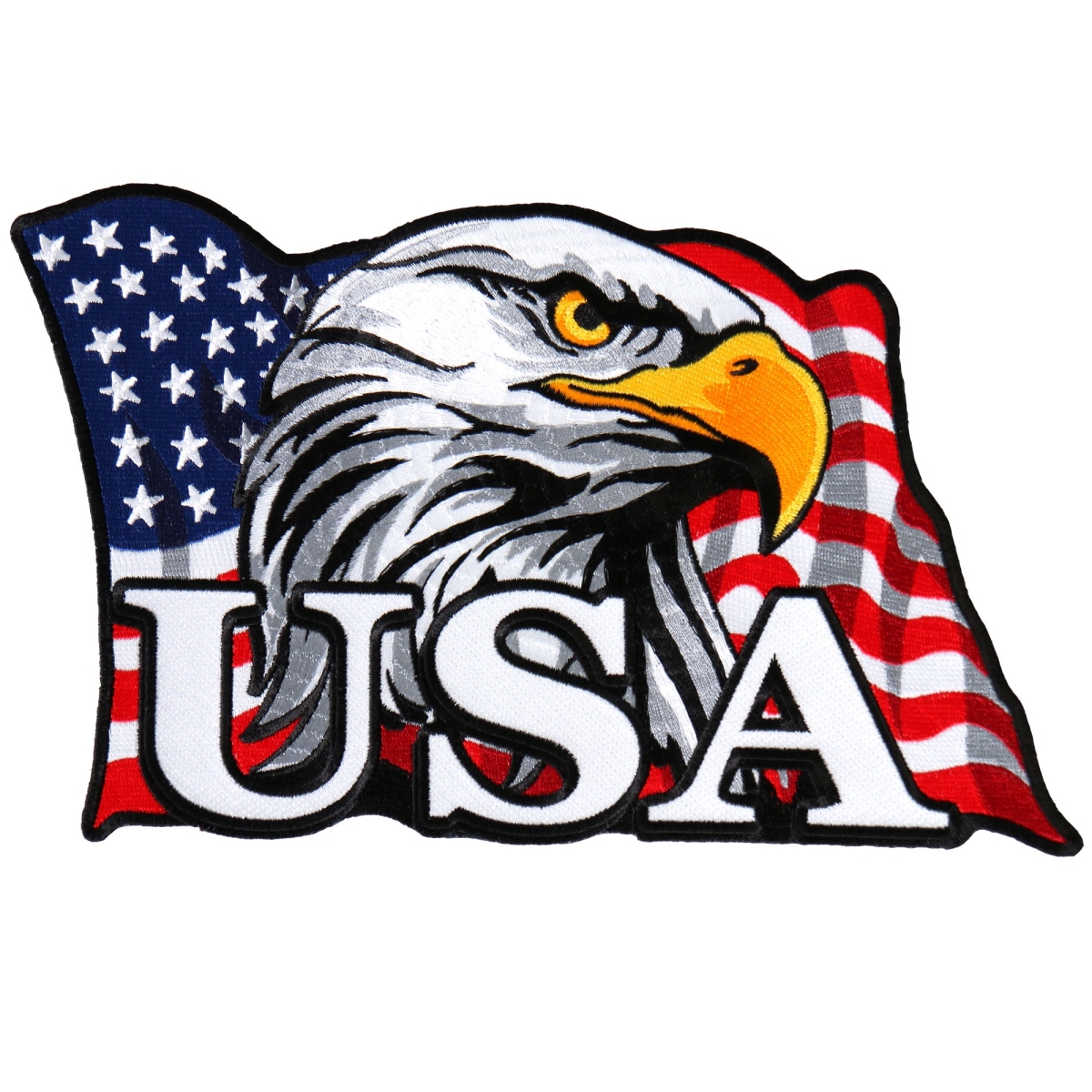 PPA8010 4 x 3 in. American Flag Eagle Head Patch - Multi Color
