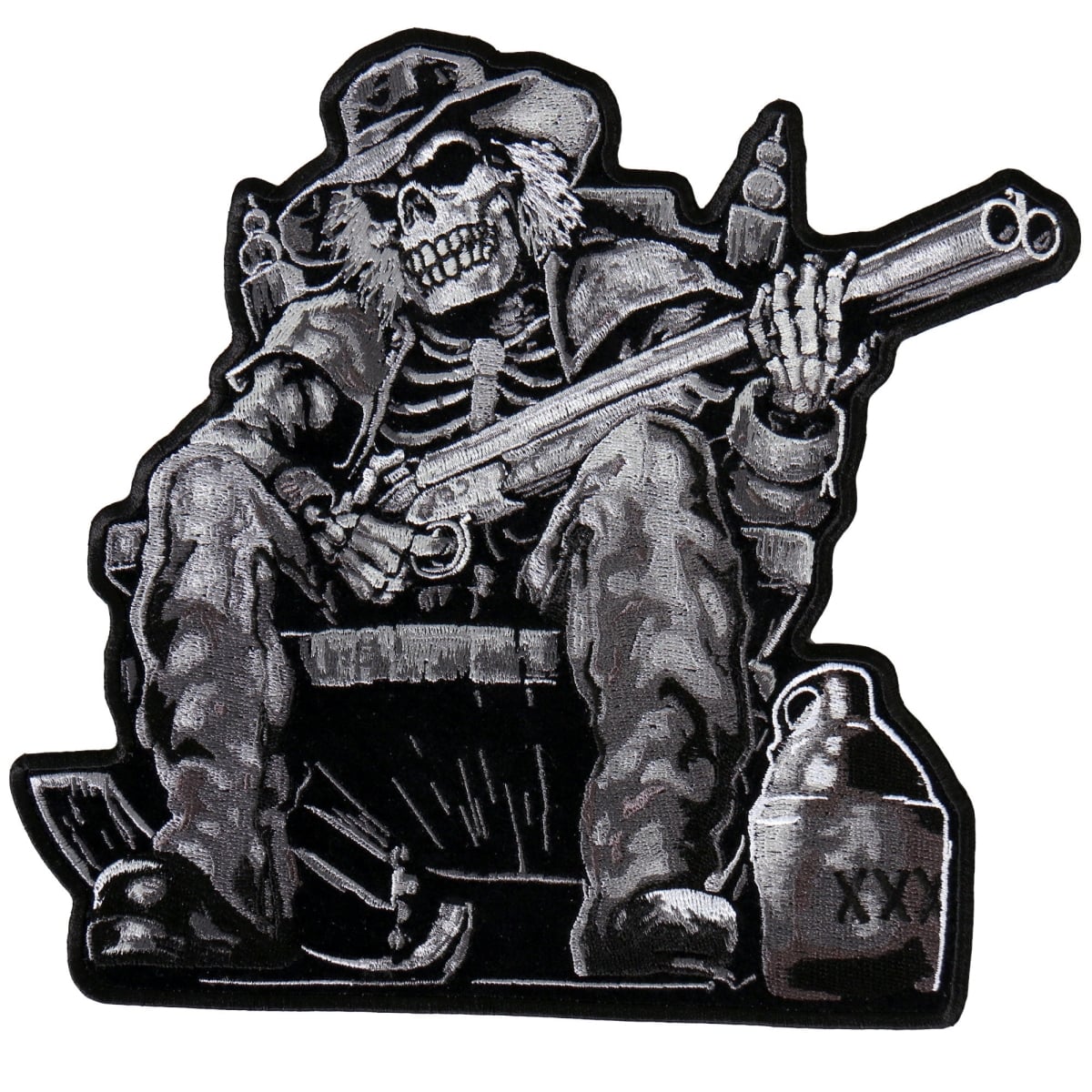 PPA8107 9 x 9 in. Moonshine Skeleton Patch - Multi Color