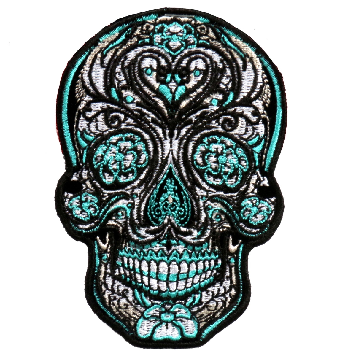PPA9403 3 x 4 in. Antique Sugar Skull Patch - Multi Color