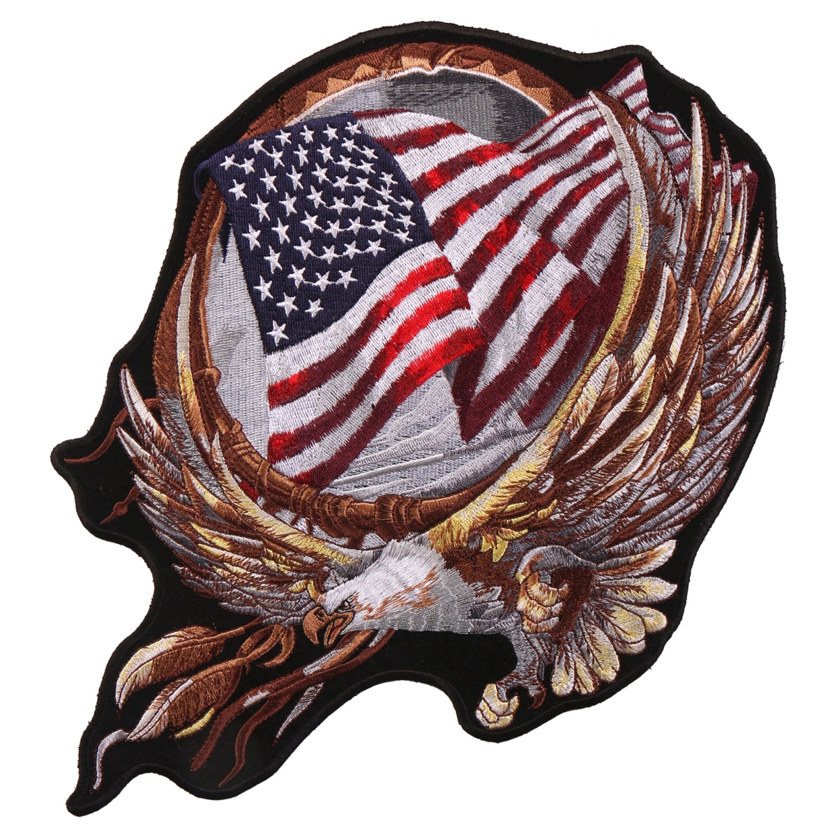 PPA9499 10 x 8 in. Hoop Eagle Patch - Multi Color