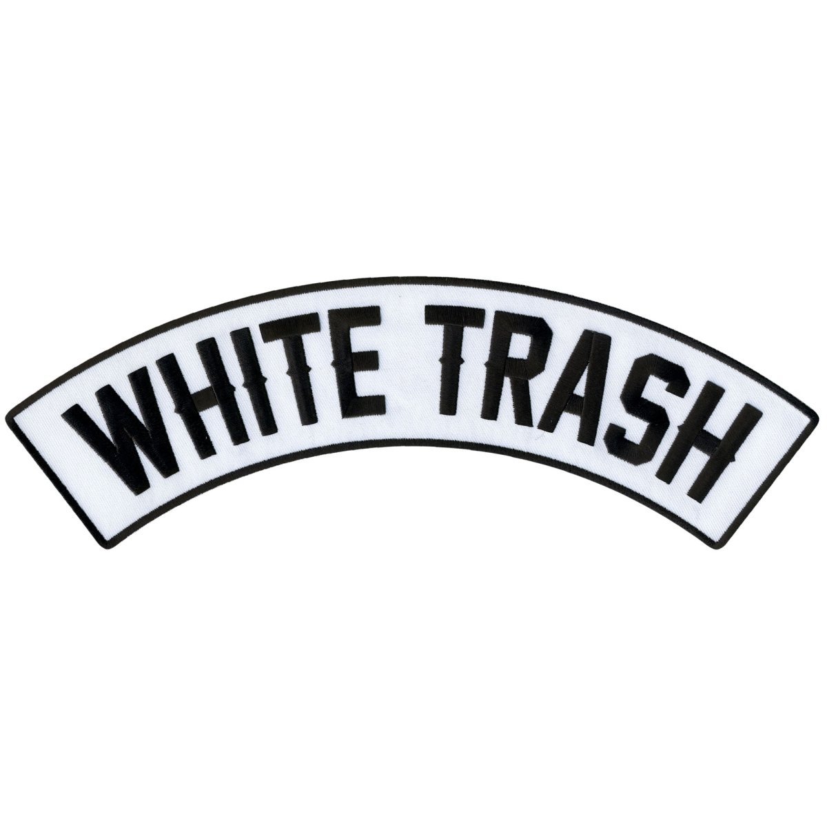 PPM4209 12 x 3 in. White Trash Top Rocker Patch - Multi Color