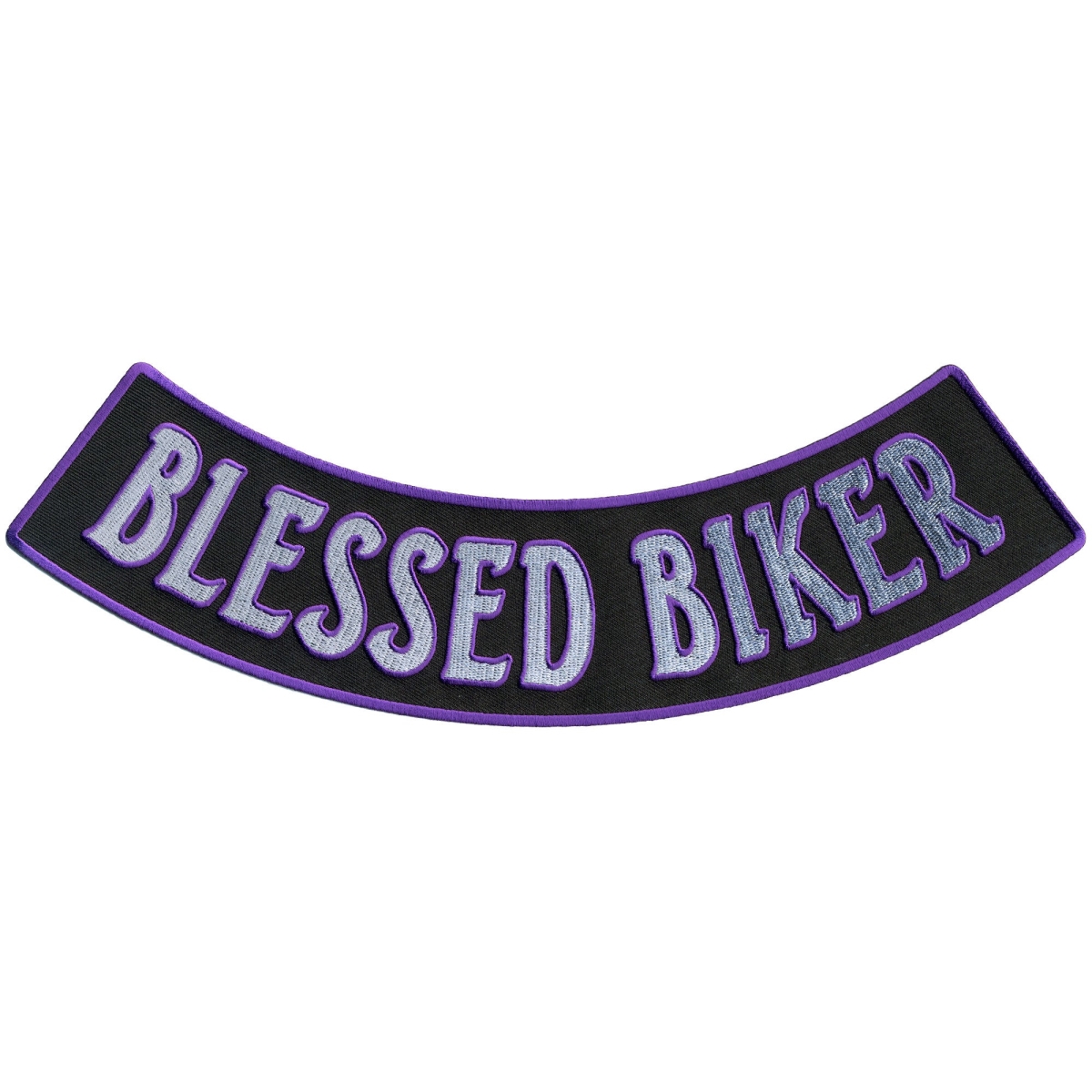 PPM5113 12 x 3 in. Blessed Biker Bottom Rocker Patch - Multi Color