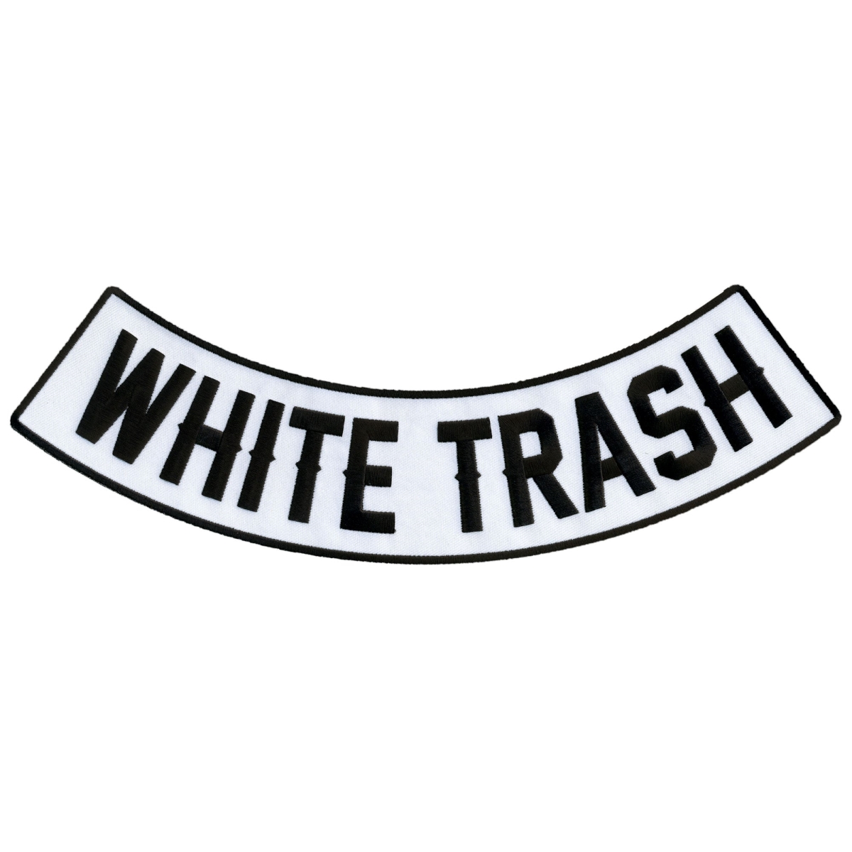 PPM5209 12 x 3 in. White Trash Bottom Rocker Patch - Multi Color
